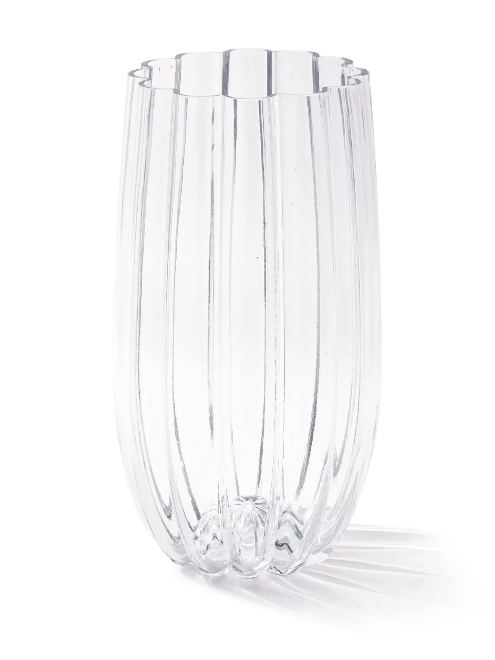Polspotten Large Melon Glass Vase (38cm X 20.5cm) In White