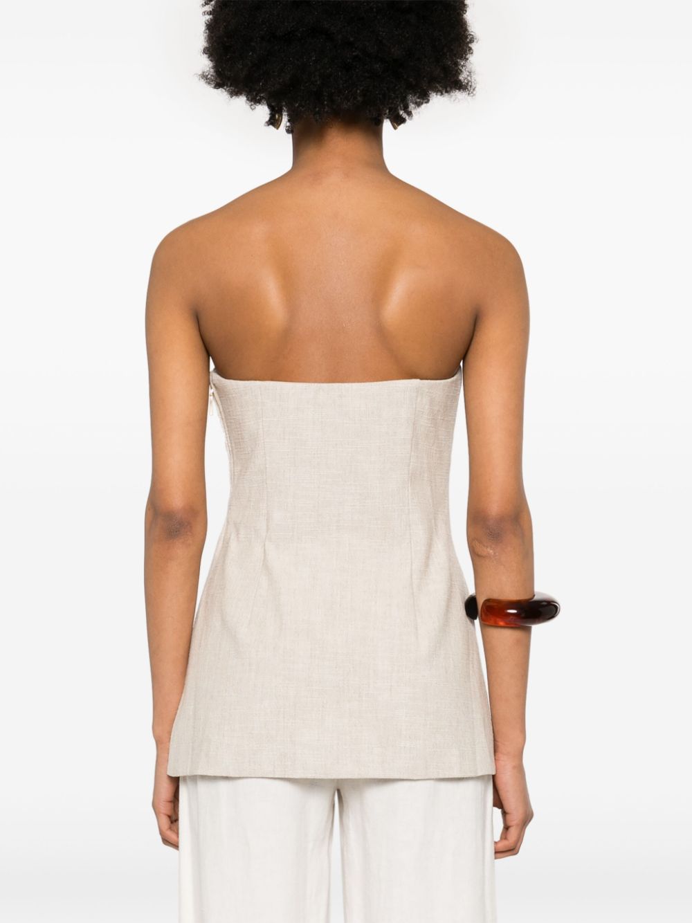 Cult Gaia Canvas top Beige