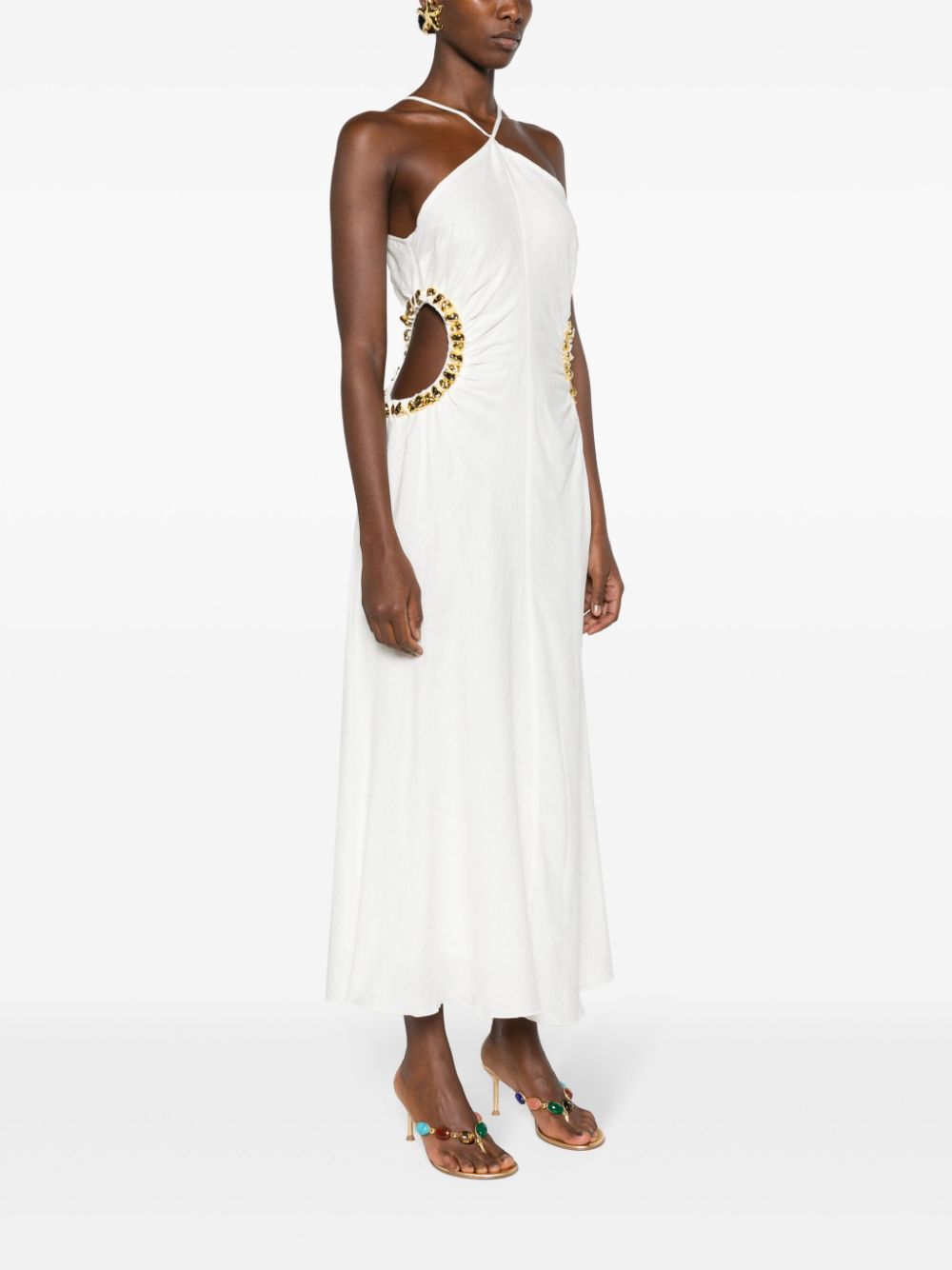 Cult Gaia Silvia maxi-jurk met uitgesneden details Wit