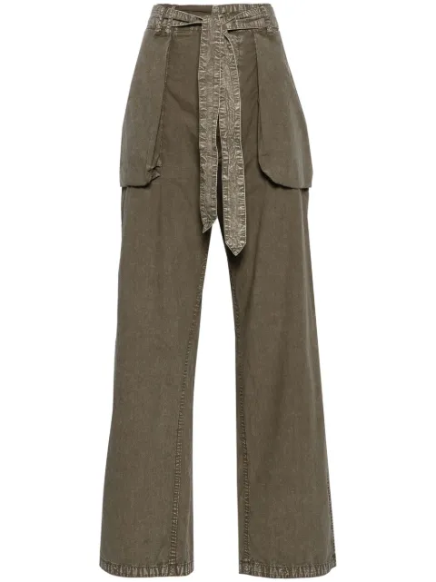 R13 pantalones cargo con cinturón
