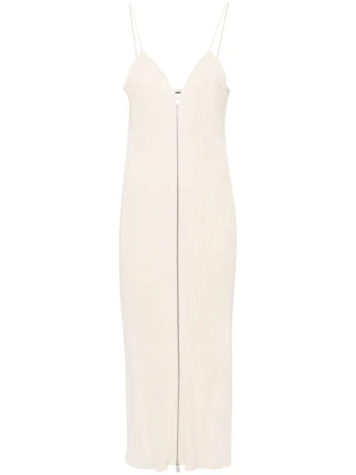 Robe longue en maille nervurée - Jil Sander - Modalova