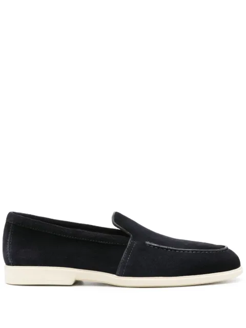 Santoni round-toe suede loafers