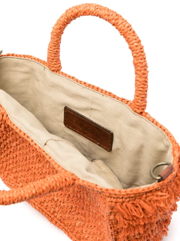 ハンドバッグ IBELIV COCKTAIL HANDBAG IBELIV Cocktail ラフィア ハンドバッグ | オレンジ | FARFETCH JP