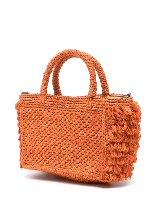 ハンドバッグ IBELIV COCKTAIL HANDBAG IBELIV Cocktail ラフィア ハンドバッグ | オレンジ | FARFETCH JP