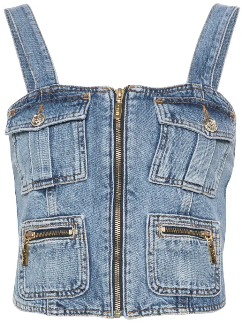 LIU JO denim cropped top