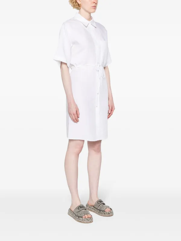 calvin klein short white dress Tech Knit Allover Monogram Mini Dress