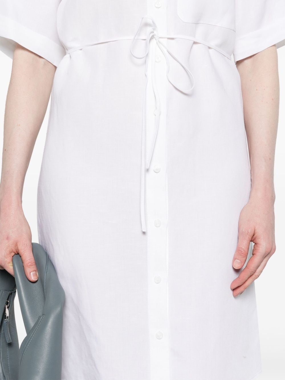 Calvin Klein Blousejurk met korte mouwen Wit