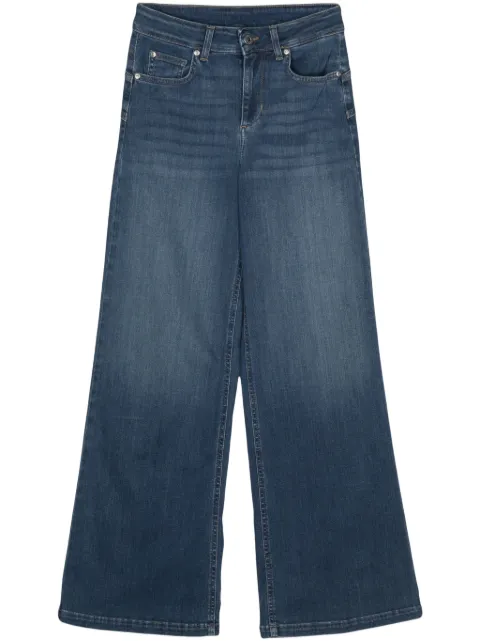 LIU JO logo-patch flared jeans