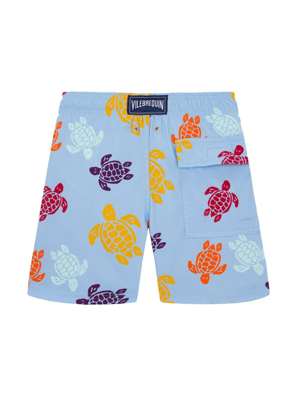 Image 2 of Vilebrequin Kids turtle-print logo-appliqué swim shorts