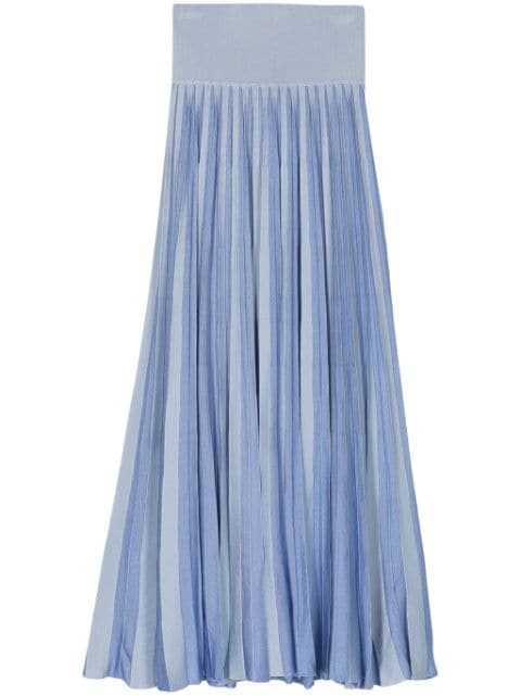 Emporio Armani falda midi con diseño plisado