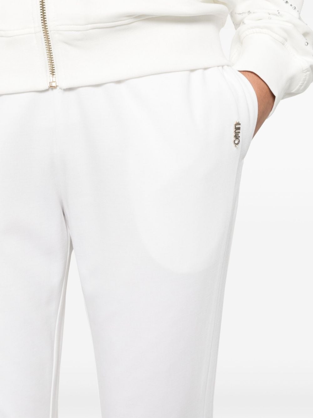 Shop Liu •jo Logo-plaque Track Pants In White