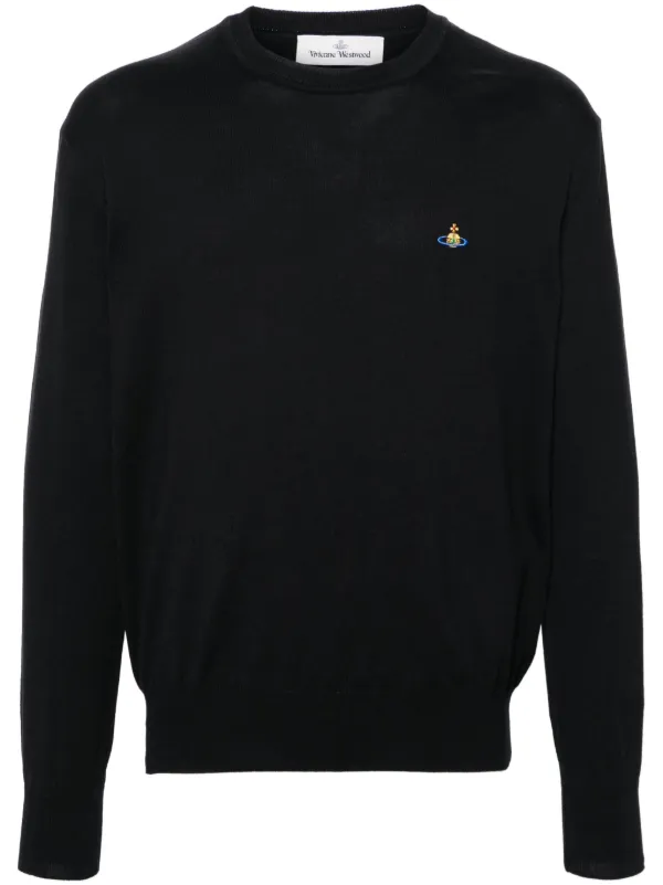 Vivienne Westwood Orb-embroidered Cotton Jumper | Black | FARFETCH