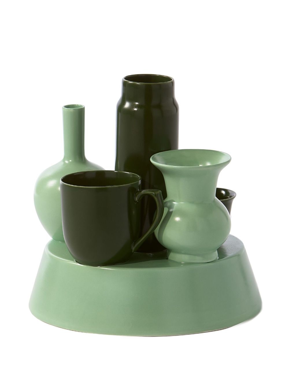 Shop Polspotten Hong Kong Porcelain Vase (26cm X 25cm) In Green