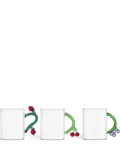 Ichendorf Milano Fruits and Flowers glass mugs (set of three) - White
