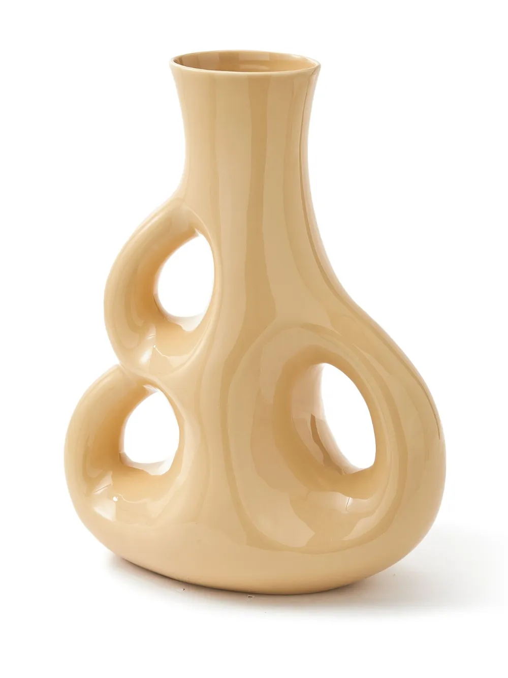 Polspotten Three Ears Ceramic Vase (50.5cm X 22cm) In Neutrals