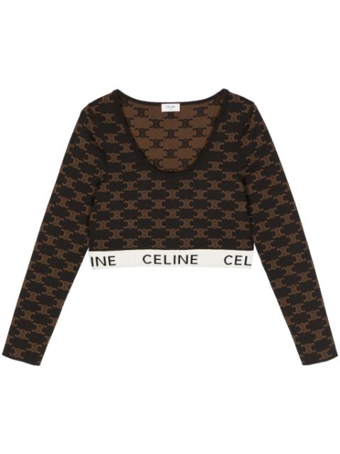 Céline Pre-Owned Macadam long-sleeve cropped top