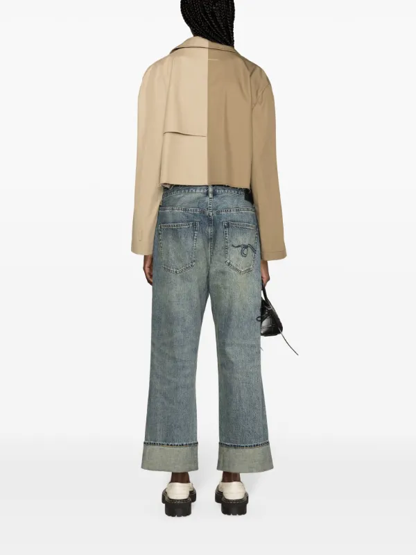 MM6 Maison Margiela colour-block Cropped Jacket | Neutrals