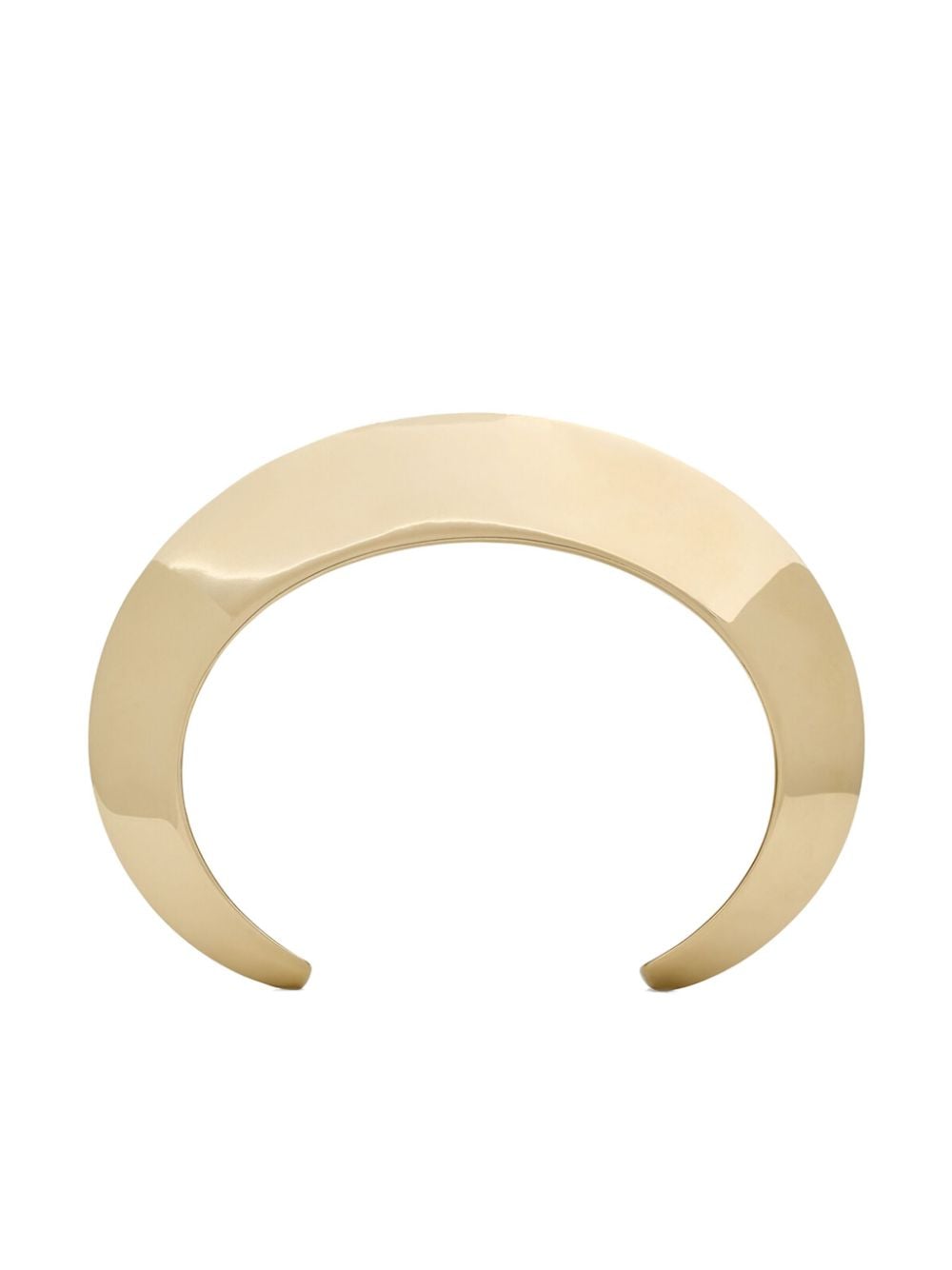 Shop Saint Laurent Stacked Cuff Bracelet In Gold