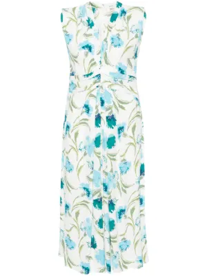 tory burch printed silk twill shift dress Tory Burch Women's Printed Silk Twill Shirtdress in Ivory Zebra, size 6
