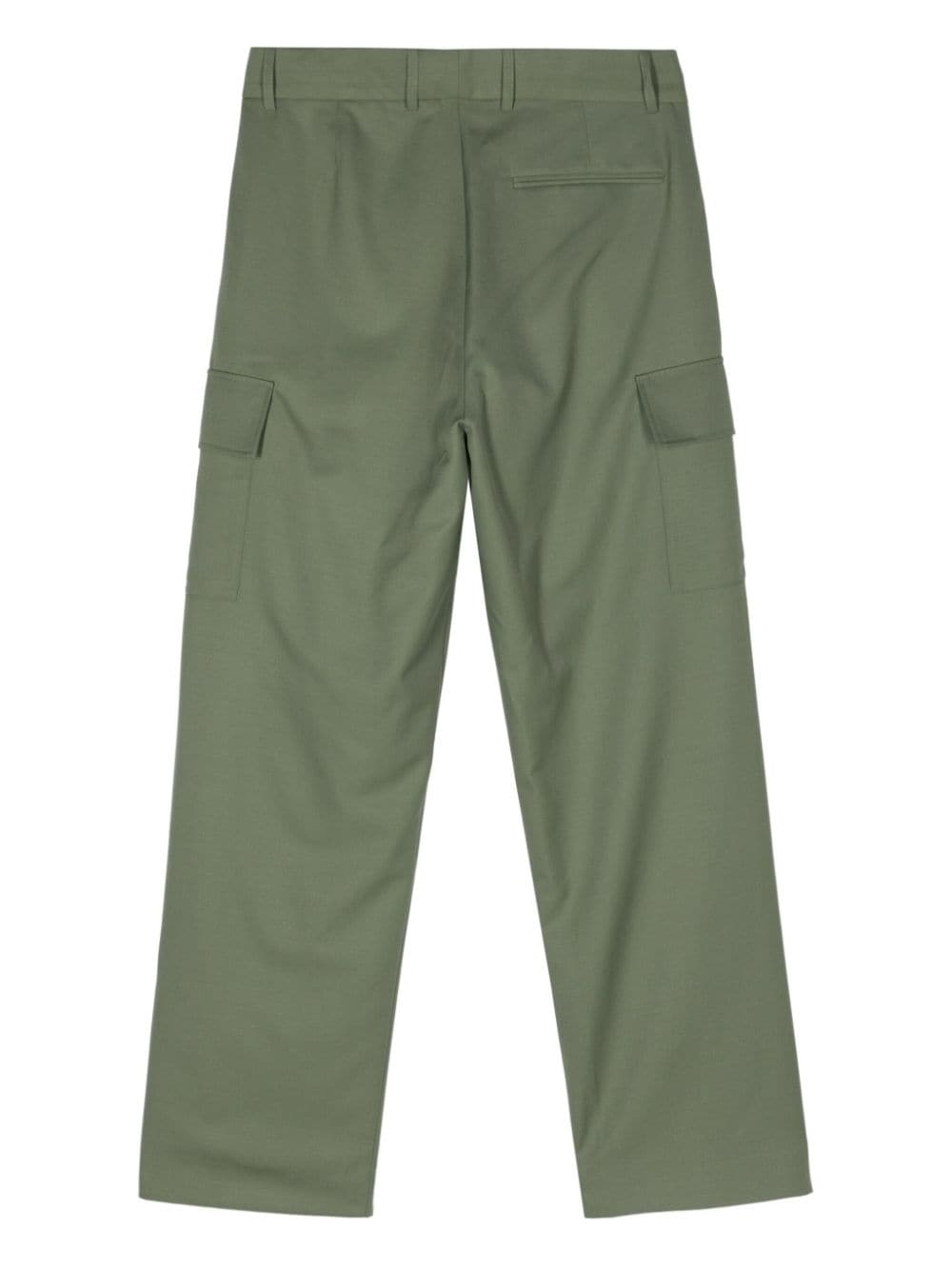 Shop Drôle De Monsieur Straight-leg Twill Cargo Trousers In Green