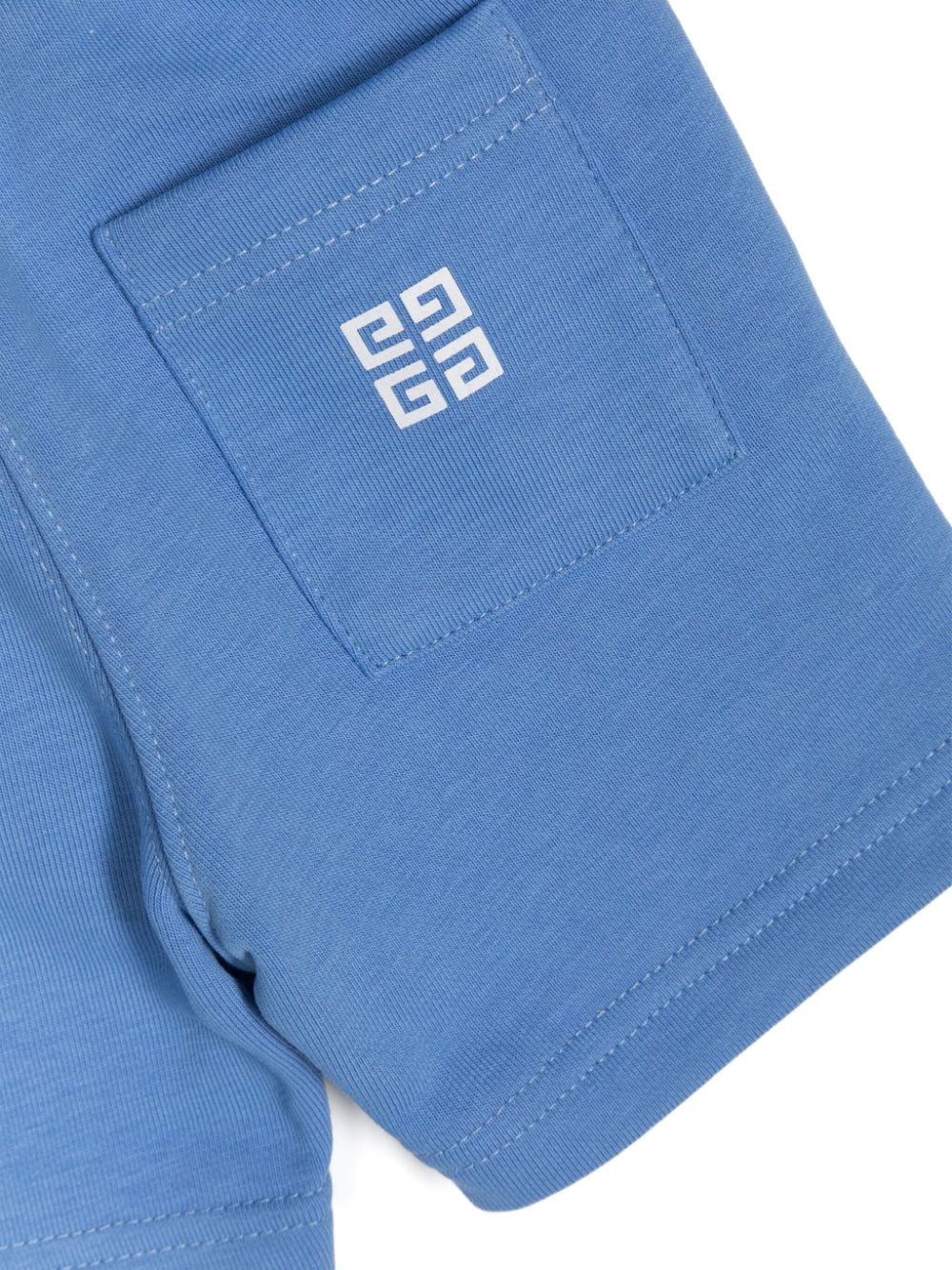 Shop Givenchy Logo-print Drawstring Shorts In 蓝色