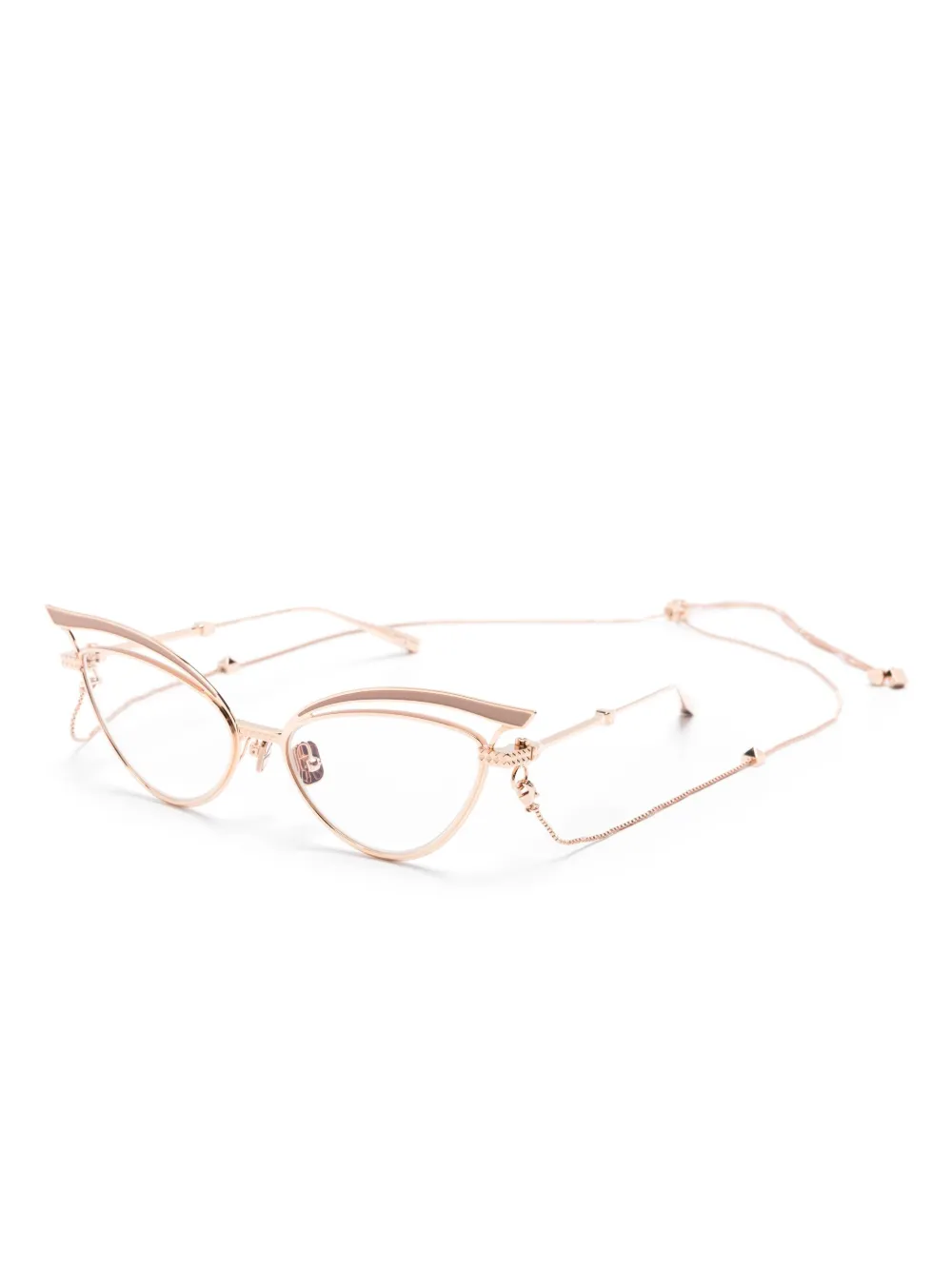 Shop Valentino V-glassliner Cat-eye Glasses In Pink