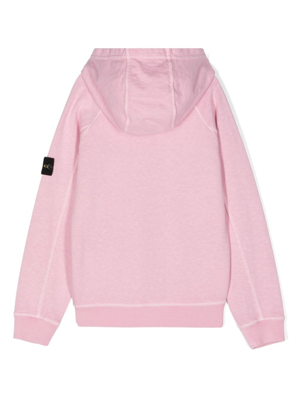 Stone Island Junior Katoenen hoodie Roze
