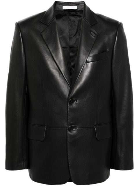 Helmut Lang single-breasted leather blazer