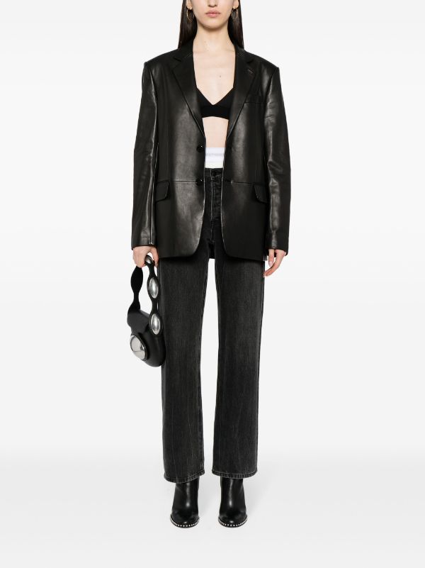 Shops helmut lang leather blazer