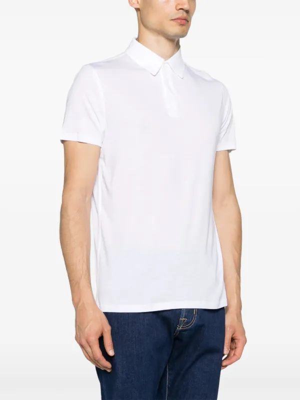 MAJESTIC ホワイト ポロシャツ　L Majestic Filatures short-sleeve Polo Shirt | White | FARFETCH