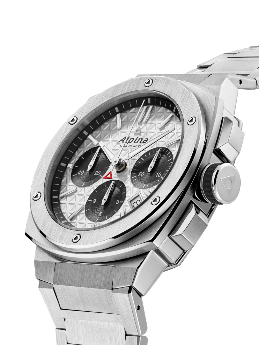 Shop Alpina Alpiner Extreme Chronograph Automatic 42mm In Silver