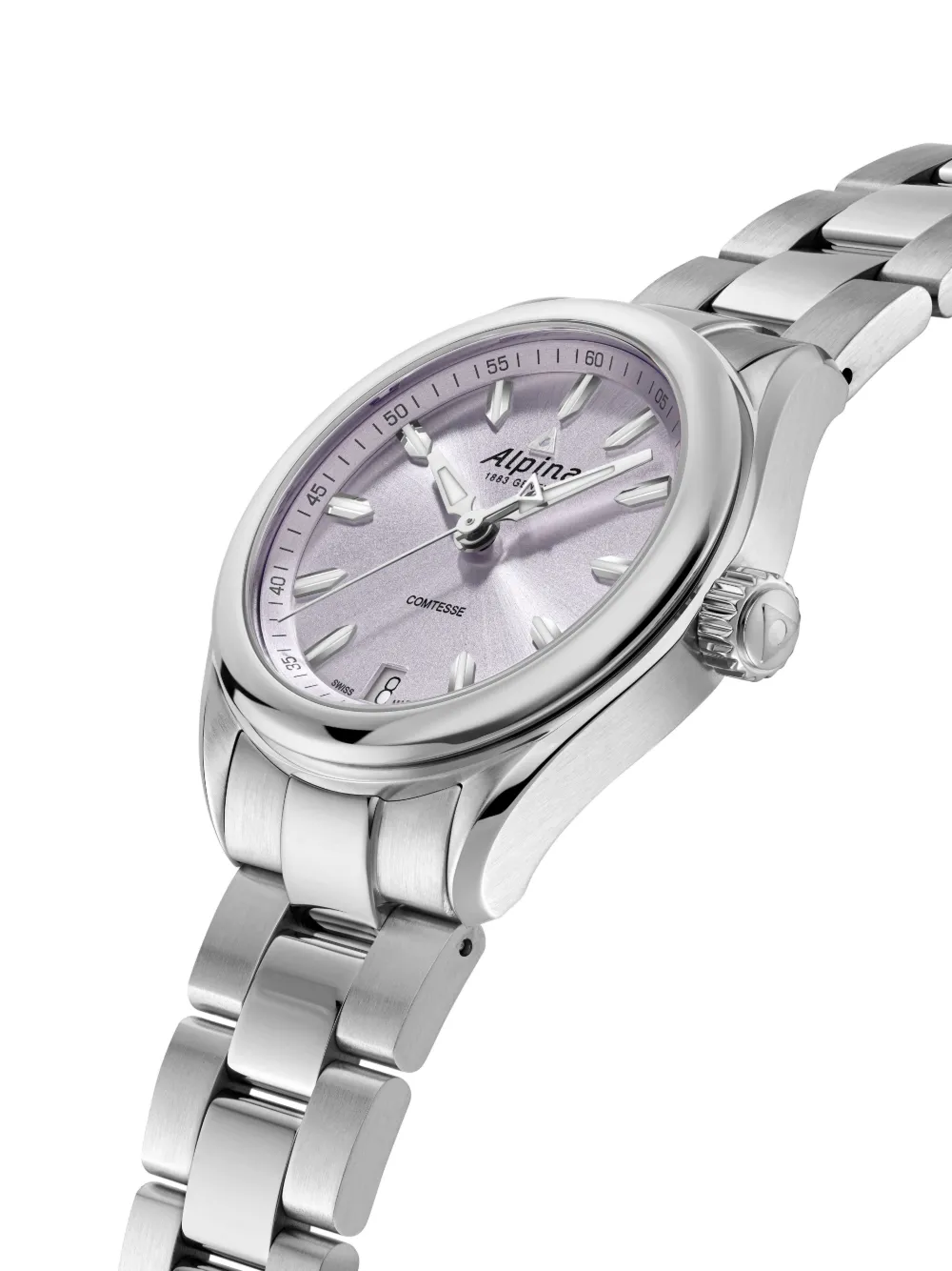 Shop Alpina Alpiner Comtesse Quartz 34mm In Purple