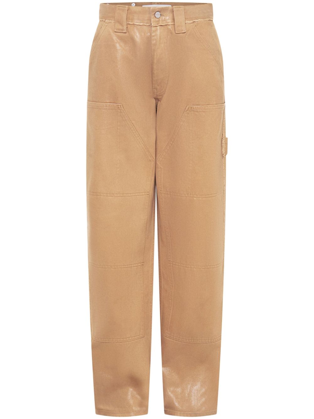 Dion Lee Laminated Carpenter Jeans In Neutral