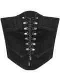 Dion Lee Hiker denim corset - Black