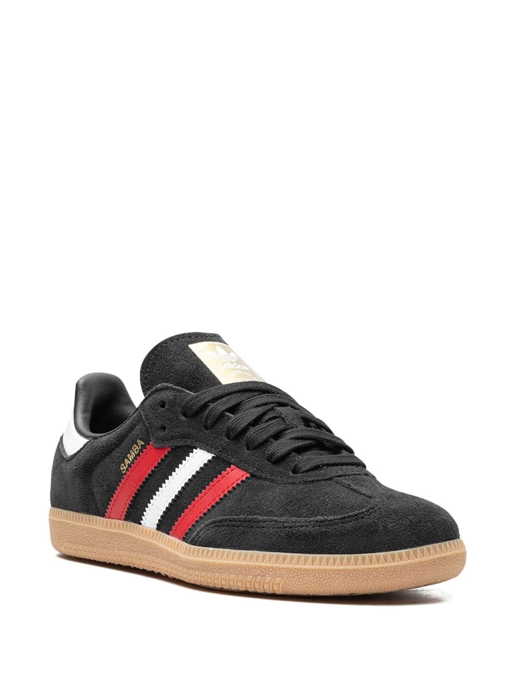 adidas Samba OG "Core Black/Better Scarlet/Gum" sneakers - Zwart