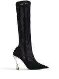 Mugler Fang 95mm mesh boots - Black
