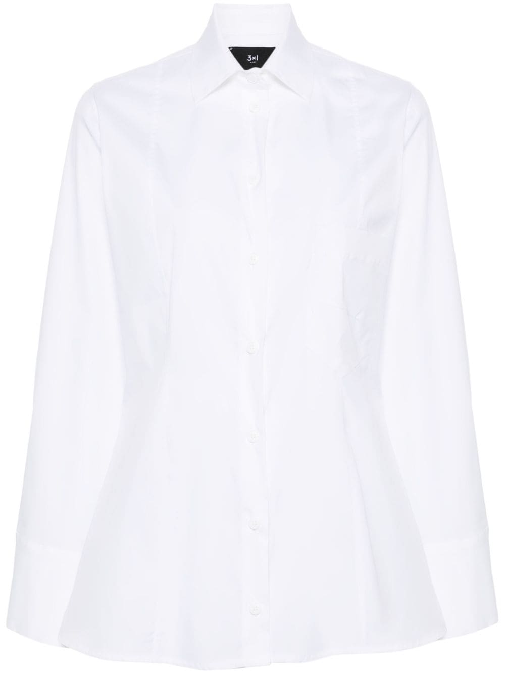 Shop 3x1 Marina Poplin Shirt In White