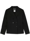 CHANEL Pre-Owned 1998 logo-buttons double-breasted jacket - Black