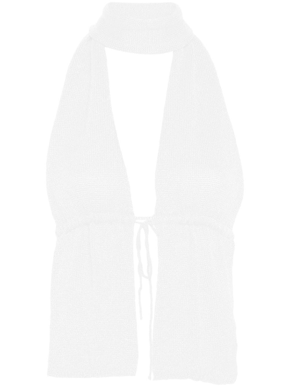 Gimaguas Brillo Open-back Knitted Top In White