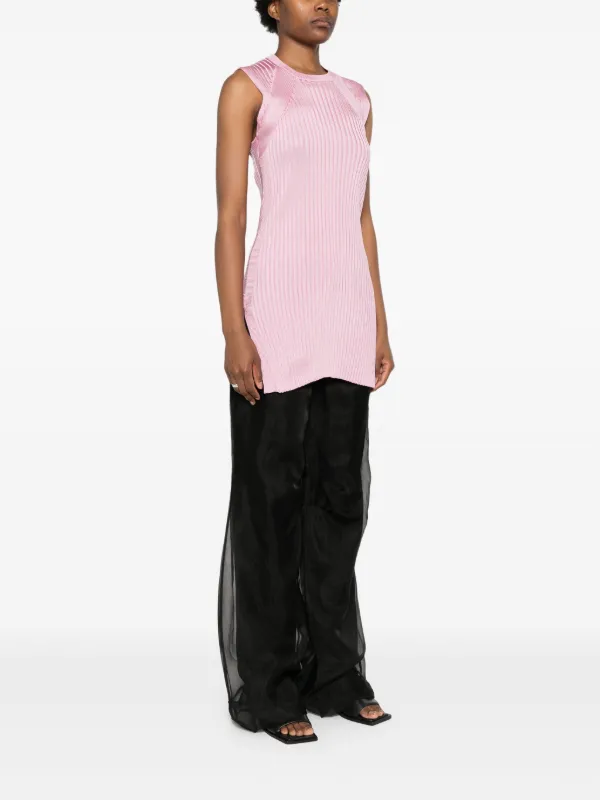 Jil Sander wide-ribbed Sleeveless Tunic | Pink | FARFETCH