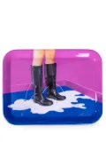 Seletti Milky Boots wood tray (32cm x 43.5cm) - Blue