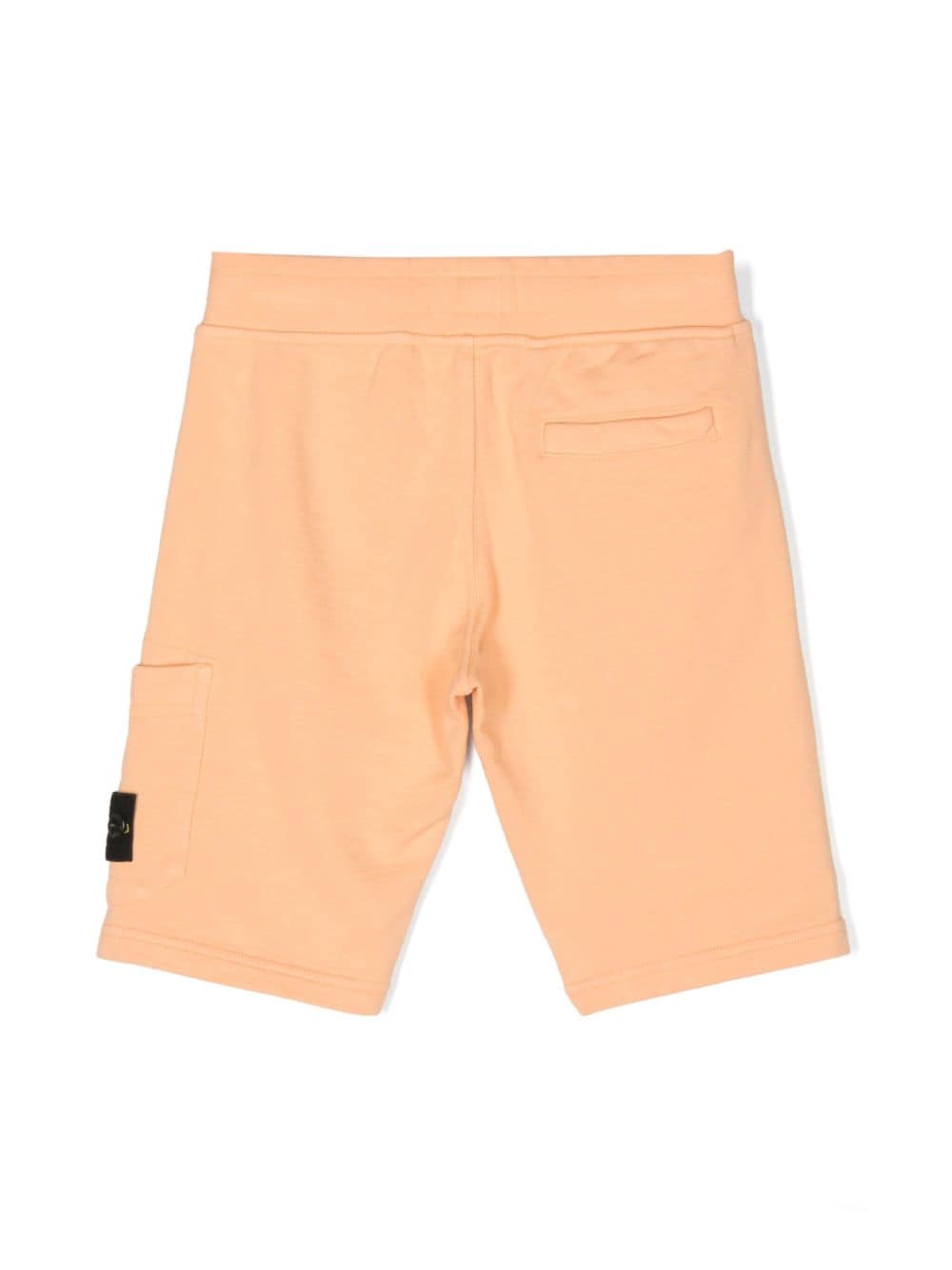 Shop Stone Island Junior Compass-badge Track Shorts In Orange