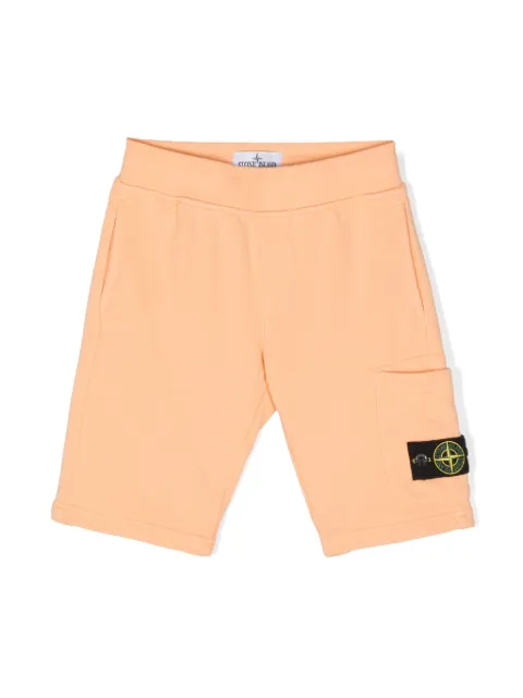 Stone Island Junior Compass-badge track shorts