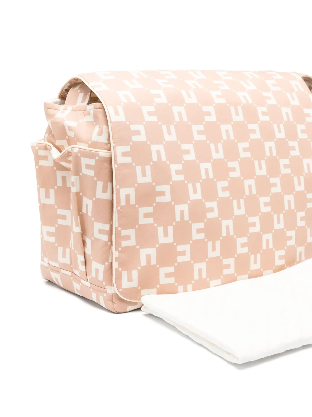 Elisabetta Franchi La Mia Bambina monogram-print changing bag - Beige