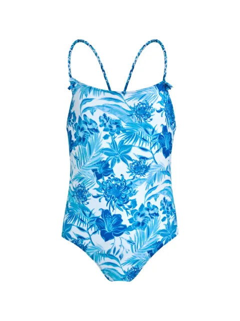 Vilebrequin Kids floral-print braided-strap swimsuit