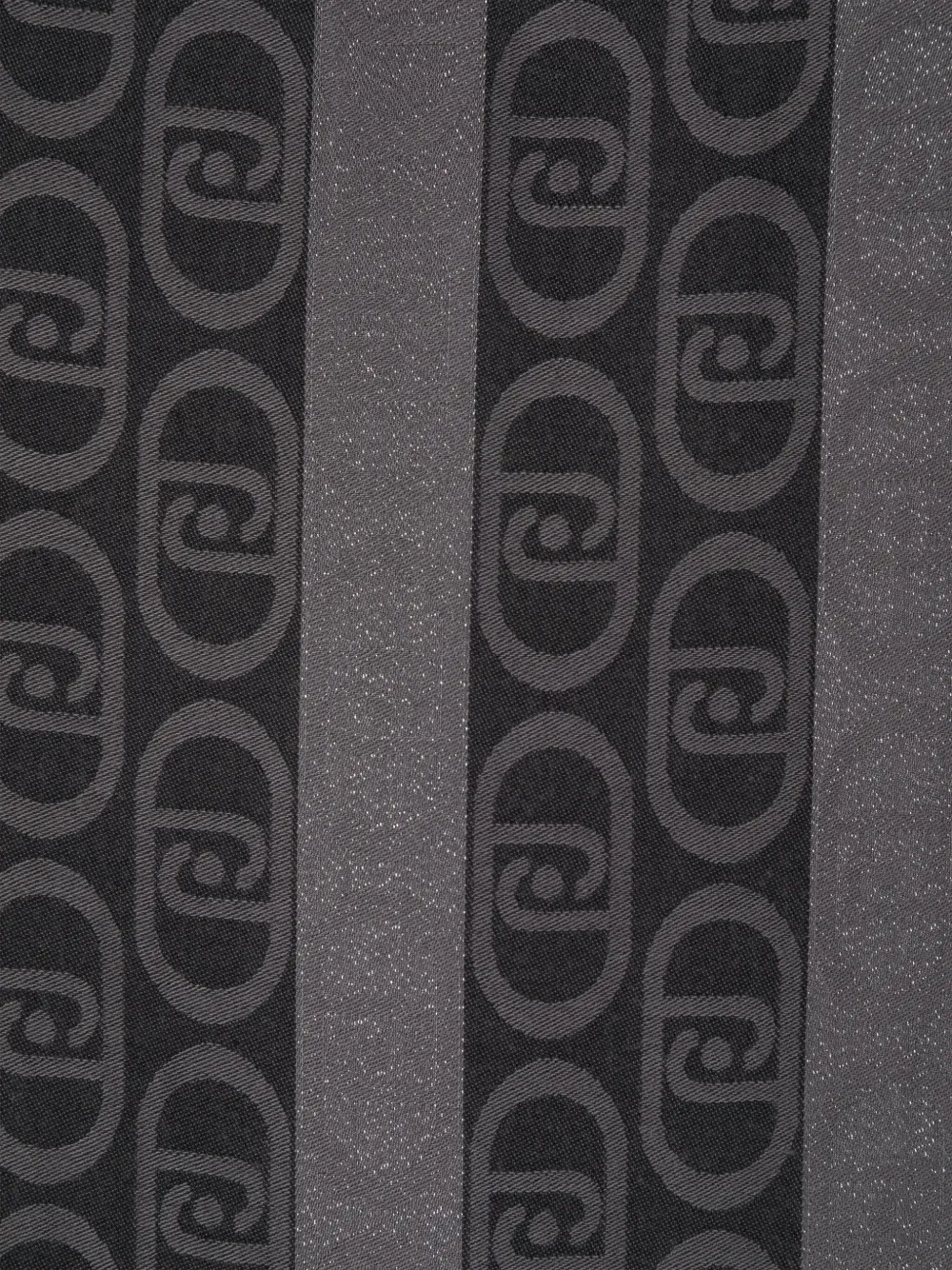 LIU JO Sjaal met monogram jacquard - Zwart