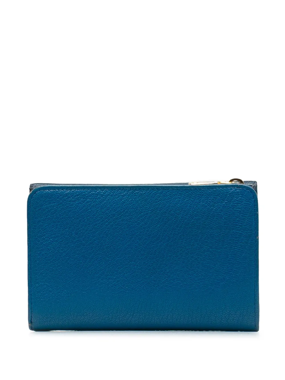 Miu Miu Pre-Owned 2010-2023 Miu Miu Leather Bifold Small Wallet - Blauw