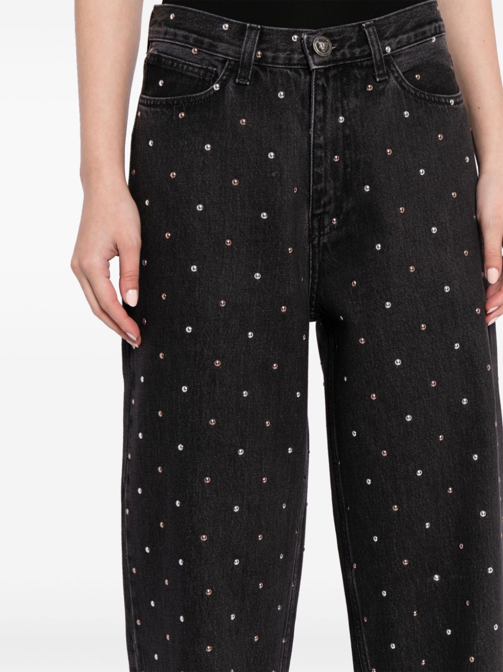 Shop Hayley Menzies Studded Boyfriend Jeans In Black