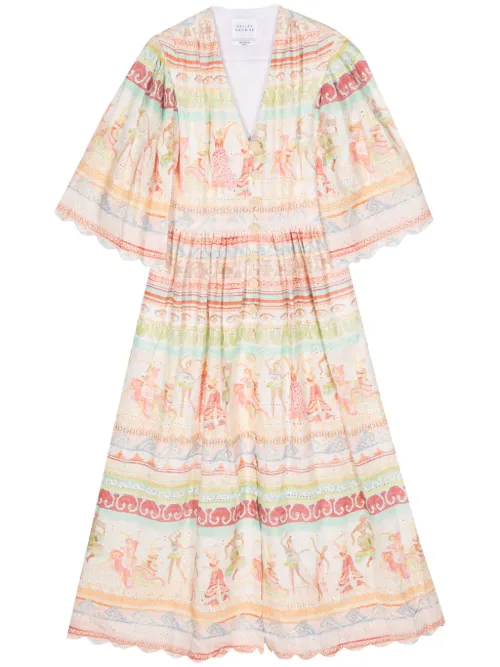 Robe mi-longue plissée à broderie anglaise - Hayley Menzies - Modalova