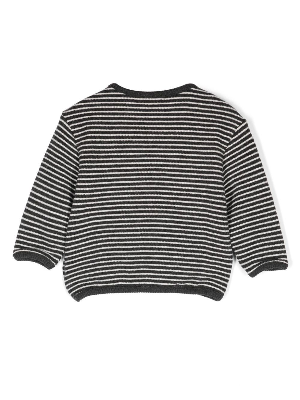 Douuod Kids striped long-sleeve jumper - Grey